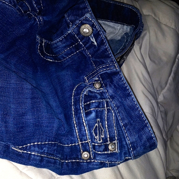 harley-davidson blue jeans size 4 (wings) women's brand new. - Picture 2 of 5